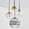 Koyoto Lámparas suspendidas, Luminarias esféricas, Lámpara colgante de clúster Colores ámbar, dorado, Transparente, Ahumado, 4 luces