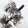 Koyoto Plafones, Luminarias esféricas Transparente, Ahumado, 8 luces