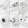Ilena Plafon de exterior, Iluminación exterior, Lámpara de baño, Focos de obra, Plafones LED Gris, 1 luz