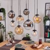 Gastor Lámparas suspendidas, Luminarias esféricas, Lámparas colgantes Colores ámbar, Cromo, Transparente, Ahumado, 8 luces