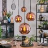 Koyoto Lámparas suspendidas, Luminarias esféricas, Lámpara colgante de clúster Color cobre, 4 luces