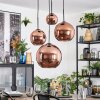 Koyoto Lámparas suspendidas, Luminarias esféricas, Lámpara colgante de clúster Color cobre, 4 luces
