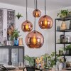 Koyoto Lámparas suspendidas, Luminarias esféricas, Lámpara colgante de clúster Color cobre, 4 luces