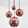 Koyoto Lámparas suspendidas, Luminarias esféricas, Lámpara colgante de clúster Color cobre, 4 luces