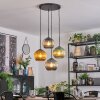 Koyoto Lámparas suspendidas, Luminarias esféricas, Lámpara colgante de clúster Azul, dorado, Verde, 4 luces