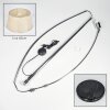 Sabadim Lámpara de pie Cromo, Negro, 1 luz