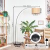 Cavaca Lámpara de pie Cromo, Negro, 1 luz