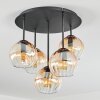 Koyoto Plafones, Luminarias esféricas 33 cm Colores ámbar, Transparente, 5 luces