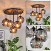 Koyoto Plafones, Luminarias esféricas 33 cm Ahumado, 5 luces