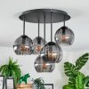 Koyoto Plafones, Luminarias esféricas 33 cm Ahumado, 5 luces