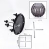 Koyoto Plafones, Luminarias esféricas 33 cm Ahumado, 5 luces