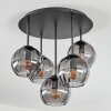 Koyoto Plafones, Luminarias esféricas 33 cm Ahumado, 5 luces