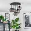 Koyoto Plafones, Luminarias esféricas 33 cm Ahumado, 5 luces