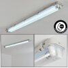 Ilena Plafon de exterior, Iluminación exterior, Lámpara de baño, Focos de obra, Plafones LED Gris, 1 luz