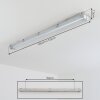 Ilena Plafon de exterior, Iluminación exterior, Lámpara de baño, Focos de obra, Plafones LED Gris, 1 luz