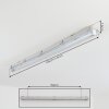 Ilena Plafon de exterior, Iluminación exterior, Lámpara de baño, Focos de obra, Plafones LED Gris, 1 luz