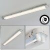 Ilena Plafon de exterior, Iluminación exterior, Lámpara de baño, Focos de obra, Plafones LED Gris, 1 luz