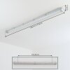 Ilena Plafon de exterior, Iluminación exterior, Lámpara de baño, Focos de obra, Plafones LED Gris, 1 luz