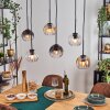 Koyoto Lámparas suspendidas, Luminarias esféricas, Lámparas colgantes Colores ámbar, Transparente, Ahumado, 6 luces
