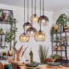 Koyoto Lámparas suspendidas, Luminarias esféricas, Lámparas colgantes Colores ámbar, Transparente, Ahumado, 6 luces
