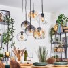 Koyoto Lámparas suspendidas, Luminarias esféricas, Lámparas colgantes Colores ámbar, Transparente, Ahumado, 6 luces