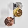 Ripoll Luminarias esféricas, Apliques dorado, Color cobre, Ahumado, 3 luces