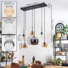 Koyoto Lámparas suspendidas, Luminarias esféricas, Lámparas colgantes Colores ámbar, Cromo, Transparente, Ahumado, 6 luces