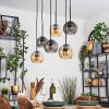 Koyoto Lámparas suspendidas, Luminarias esféricas, Lámparas colgantes Colores ámbar, Ahumado, 6 luces