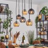 Koyoto Lámparas suspendidas, Luminarias esféricas, Lámparas colgantes Colores ámbar, Ahumado, 6 luces