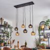 Koyoto Lámparas suspendidas, Luminarias esféricas, Lámparas colgantes Colores ámbar, Ahumado, 6 luces