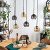 Koyoto Lámparas suspendidas, Luminarias esféricas, Lámparas colgantes Colores ámbar, Ahumado, 6 luces