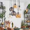 Koyoto Lámparas suspendidas, Luminarias esféricas, Lámparas colgantes Colores ámbar, Transparente, Ahumado, 6 luces