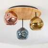 Ripoll Plafones, Luminarias esféricas Crudo, Negro, 3 luces