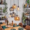 Koyoto Lámparas suspendidas, Luminarias esféricas, Lámparas colgantes Colores ámbar, Transparente, Ahumado, 6 luces