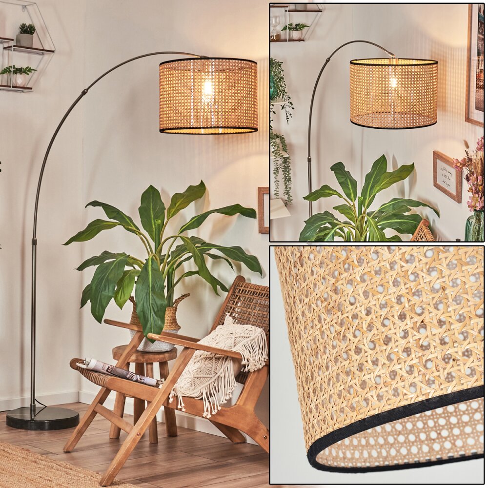 Ramila Lámpara de pie Níquel-mate, Negro, 1 luz main product photo