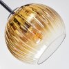 Koyoto Plafones, Luminarias esféricas 78 cm dorado, Transparente, 6 luces