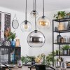 Koyoto Lámparas suspendidas, Luminarias esféricas, Lámpara colgante de clúster 35 cm Colores ámbar, Cromo, Transparente, Ahumado, 4 luces