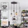 Koyoto Lámparas suspendidas, Luminarias esféricas, Lámpara colgante de clúster 35 cm Colores ámbar, Cromo, Transparente, Ahumado, 4 luces
