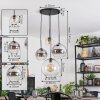 Koyoto Lámparas suspendidas, Luminarias esféricas, Lámpara colgante de clúster Colores ámbar, Cromo, Transparente, Ahumado, 4 luces