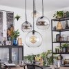 Koyoto Lámparas suspendidas, Luminarias esféricas, Lámpara colgante de clúster Colores ámbar, Cromo, Transparente, Ahumado, 4 luces