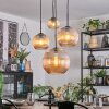 Koyoto Lámparas suspendidas, Luminarias esféricas, Lámpara colgante de clúster Colores ámbar, 4 luces