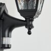 Naofe Aplique de exterior, Apliques Negro, 1 luz, Sensor de movimiento