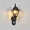 Naofe Aplique de exterior, Apliques Negro, 1 luz, Sensor de movimiento