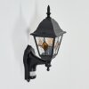 Naofe Aplique de exterior, Apliques Negro, 1 luz, Sensor de movimiento