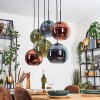 Koyoto Lámparas suspendidas, Luminarias esféricas, Lámparas colgantes Azul, Verde, Color cobre, 6 luces