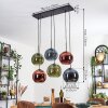 Koyoto Lámparas suspendidas, Luminarias esféricas, Lámparas colgantes Azul, Verde, Color cobre, 6 luces