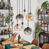 Koyoto Lámparas suspendidas, Luminarias esféricas, Lámparas colgantes Colores ámbar, Transparente, Ahumado, 6 luces