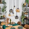 Koyoto Lámparas suspendidas, Luminarias esféricas, Lámparas colgantes Colores ámbar, Transparente, Ahumado, 6 luces