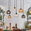 Koyoto Lámparas suspendidas, Luminarias esféricas, Lámparas colgantes Colores ámbar, Transparente, Ahumado, 6 luces