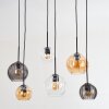 Koyoto Lámparas suspendidas, Luminarias esféricas, Lámparas colgantes Colores ámbar, Transparente, Ahumado, 6 luces
